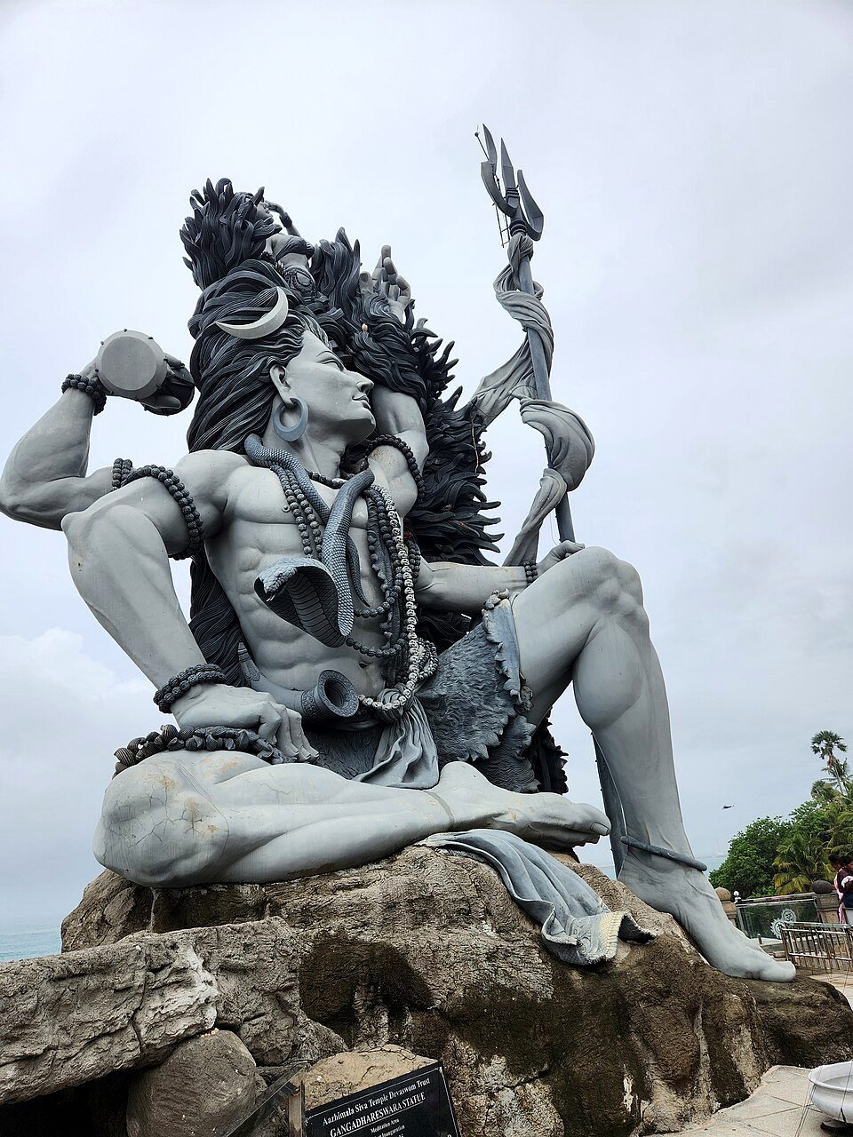 Giant Shiva statue at Azhimala Siva Temple, Kerala