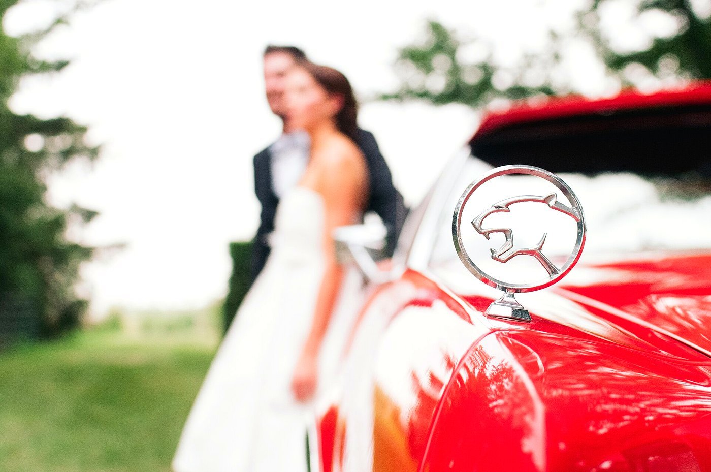 Destination wedding package with vintage wedding car